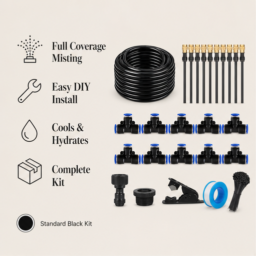 Mistwick – 360° Adjustable Brass Nozzle Garden Misting &amp; Irrigation Kit + 50% OFF features