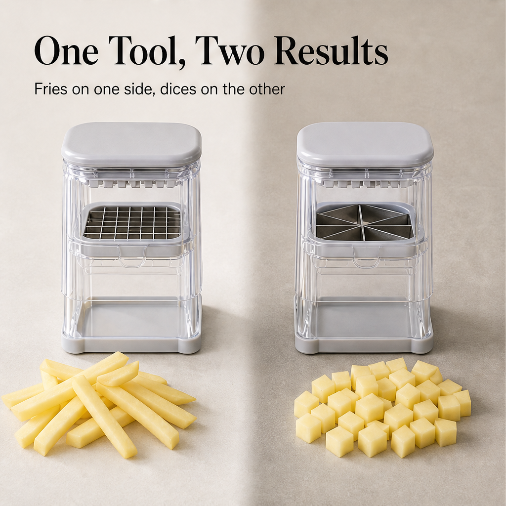 SpudPress – One-Press 4-in-1 Potato &amp; Veggie Cutter + 50% OFF detail
