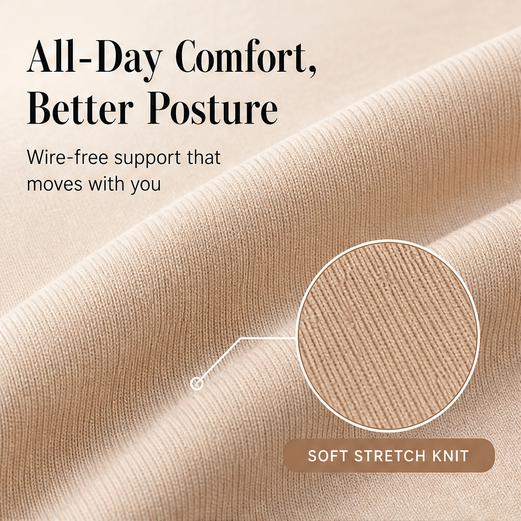 Poseline – Cross-Back Posture Support Wireless Bra + 1+1 FREE features