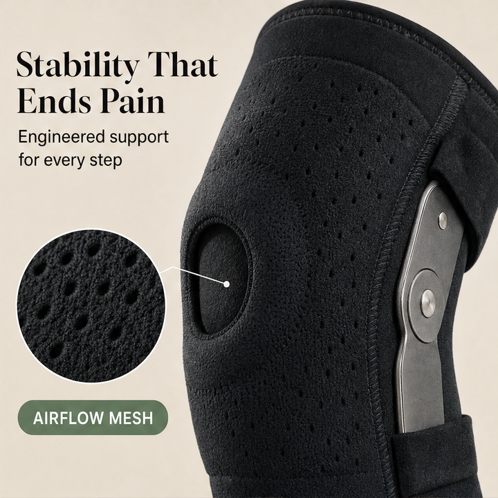 Hinglok – Steel-Hinged Adjustable Knee Brace for Sport and Recovery + 50% OFF features