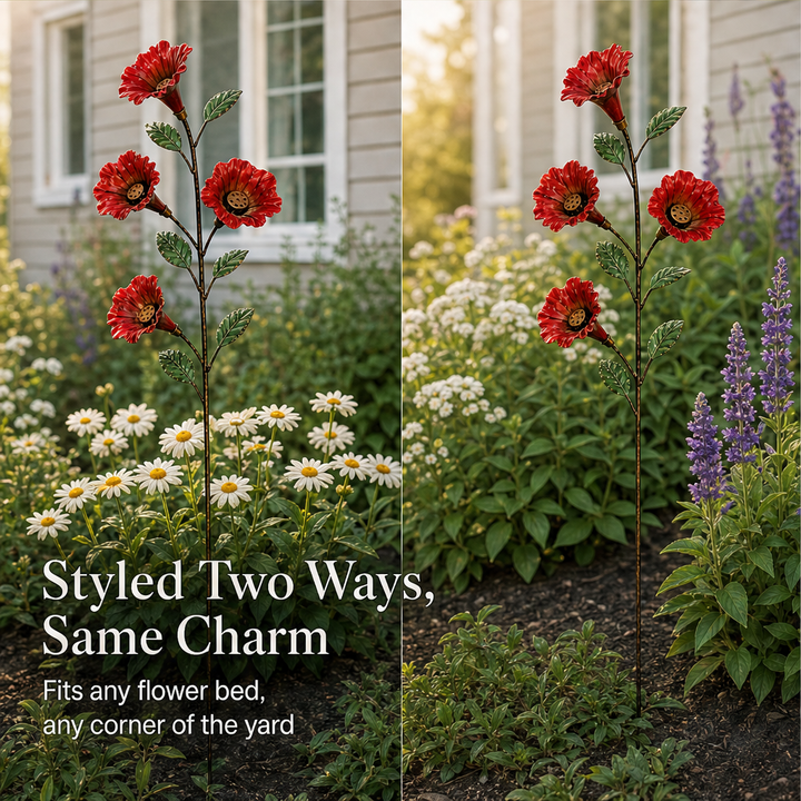 Larkspur &amp; Wren – Hand-Painted Hummingbird Feeder Garden Stake + 50% OFF detail