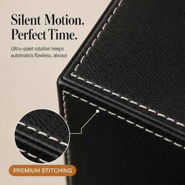 Rotarque – Silent Dual-Rotation Automatic Watch Winder Box + 50% OFF features