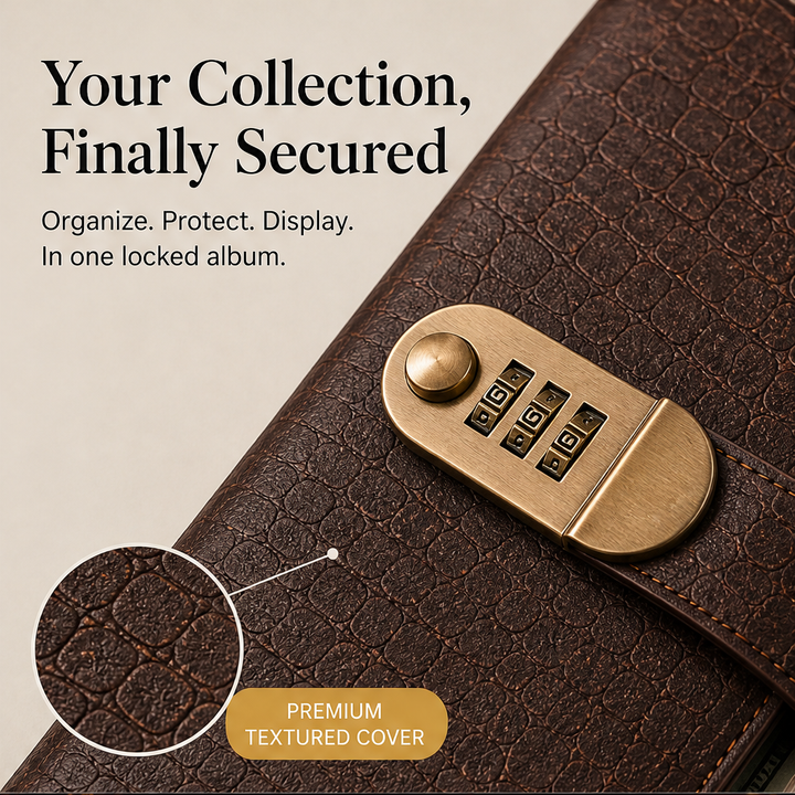 Lockfold – Combination Lock, 100-Slot Currency Collector Album + 50% OFF features