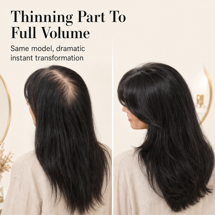 Crownvale – Undetectable Clip-In Volume with Bangs Hair Topper + 50% OFF detail