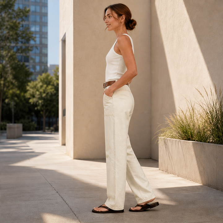Vertaline – Tailored Straight-Leg Reinforced Seam Trousers + 50% OFF lifestyle