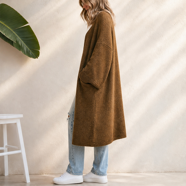 Draperlyn – Oversized Open-Front Knit Cardigan with Pockets + 50% OFF lifestyle