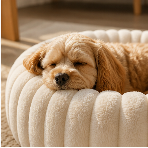Snugloft – Ultra-Soft Calming Round Pet Bed with Raised Rim + 50% OFF lifestyle