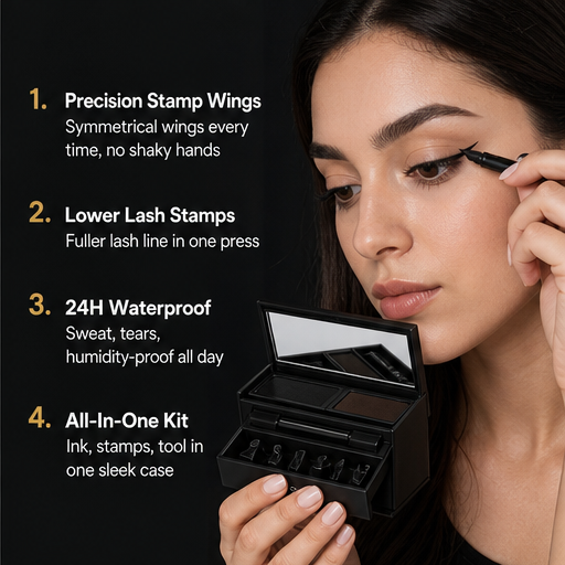 Wingcraft – 3-in-1 Stamp Eyeliner, Lower Lash &amp; Beauty Mark Kit features