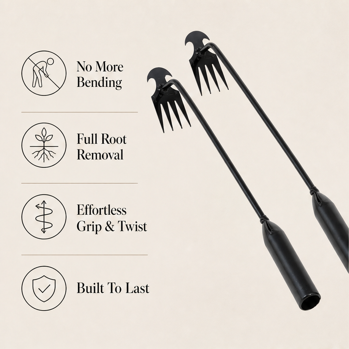 Rootwick – Stand-Up Long-Handle Weed Puller with Claw Fork + 50% OFF features
