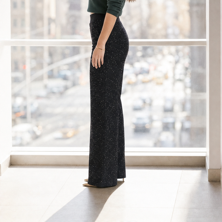 Glimmerwick – Sparkling High-Waist Straight-Leg Pants + 50% OFF lifestyle