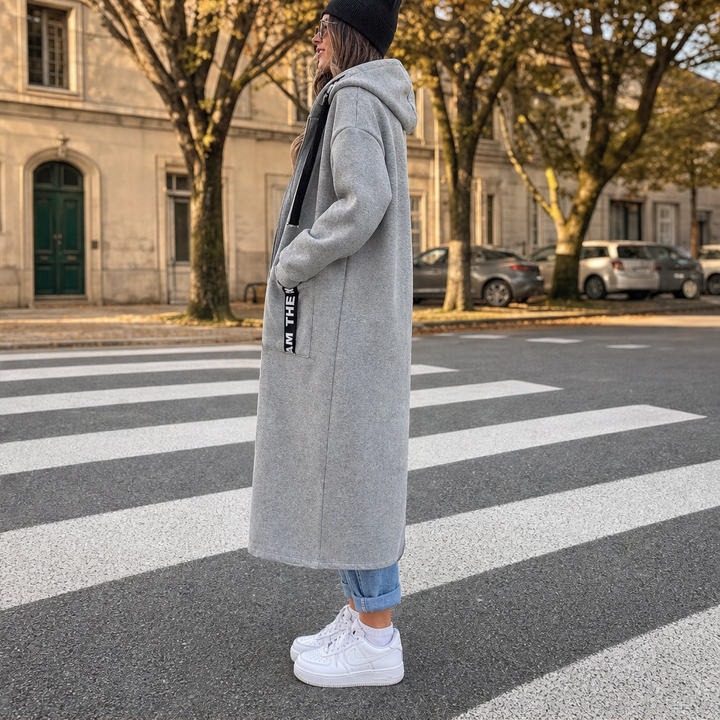 Willowdale – Longline Hooded Fleece Coat with Deep Pockets + 50% OFF lifestyle