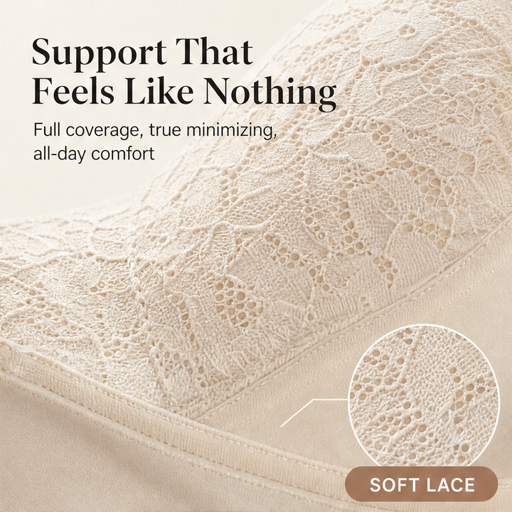 Softline – Wireless Full Coverage Lace Minimizer Bra + 1+1 FREE features