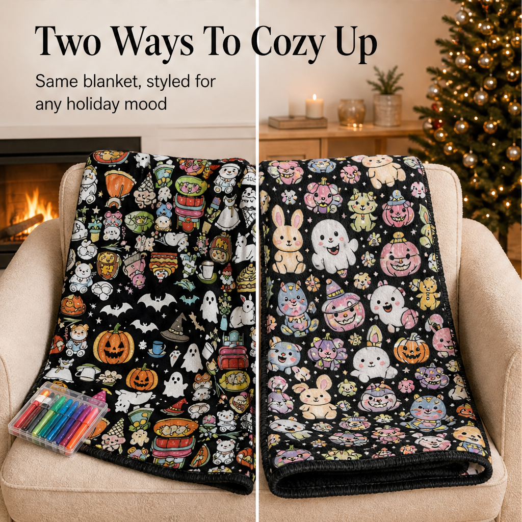 Huddlewick – DIY Color-Your-Own Fleece and Sherpa Family Blanket + 50% OFF detail