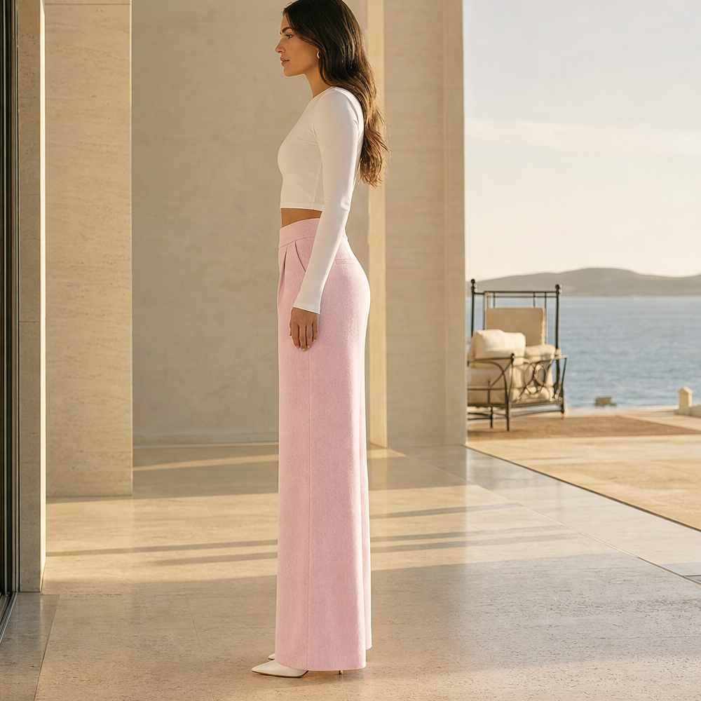 Marlowick – High-Waist Wide-Leg Trousers with Slimming Silhouette + 50% OFF lifestyle