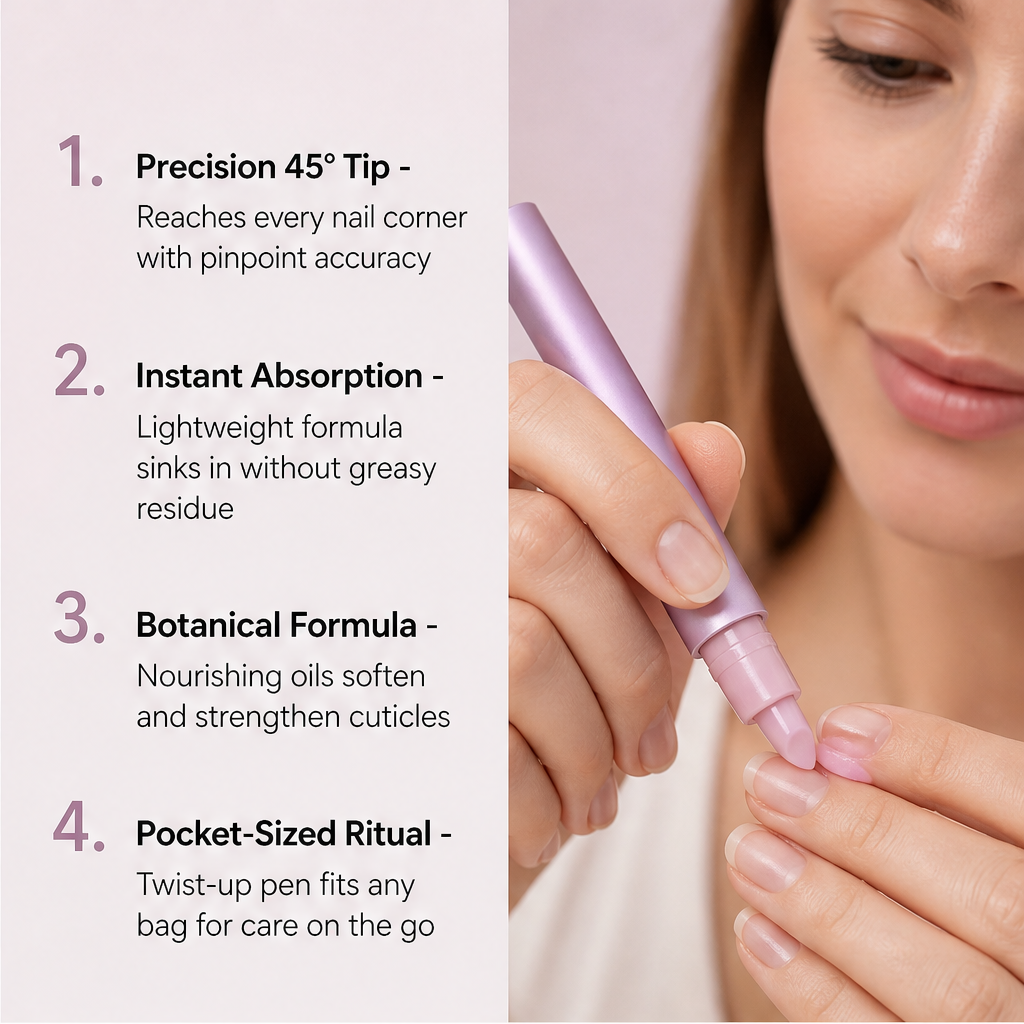 Cuticelle – Precision Cuticle Oil Pen for Soft, Salon-Look Nails + 1+1 FREE features