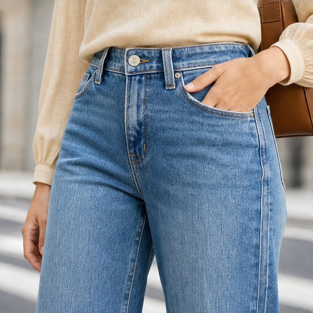 Millcroft – High-Rise Stretch Denim Wide-Leg Jeans + 50% OFF lifestyle