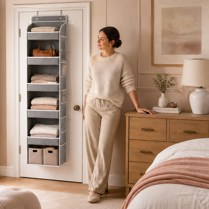 TidyTiers – 5-Tier Space-Saving Hanging Closet Organizer + 50% OFF lifestyle