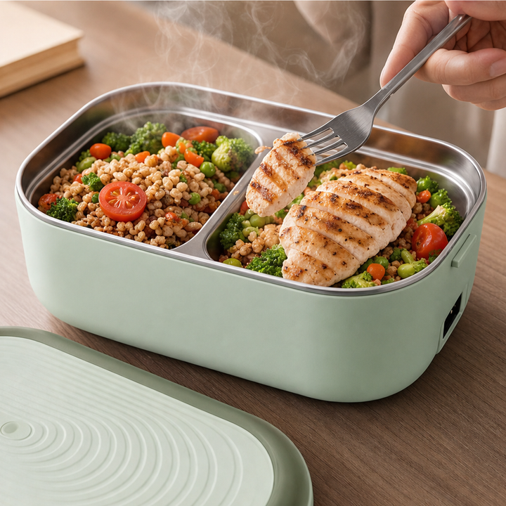 Warmholt – Water-Free Electric Heated Lunch Box with Dual Steel Trays + 50% OFF lifestyle