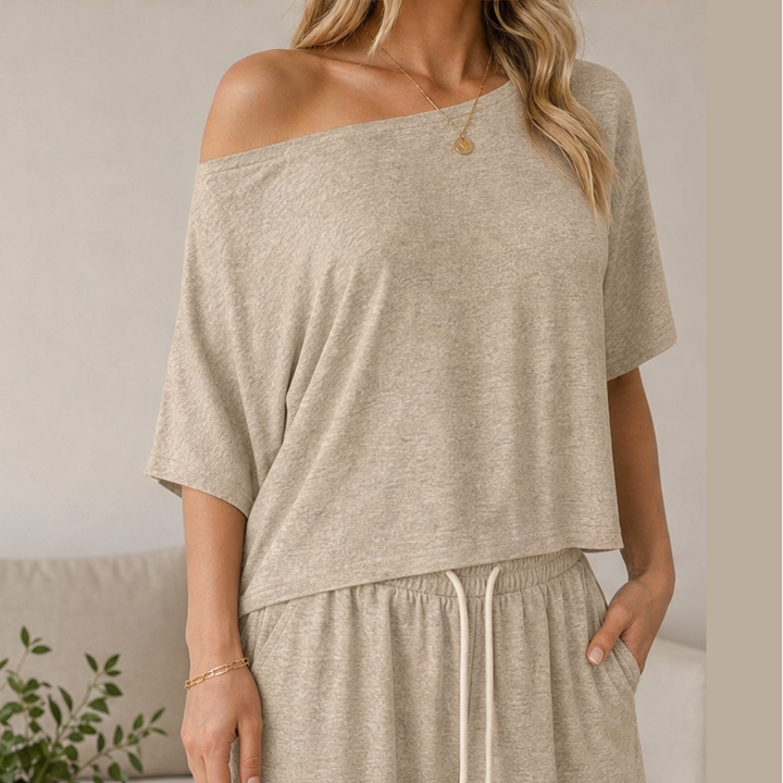 Cloudmere – Off-Shoulder Top &amp; Wide-Leg Pants Lounge Set + 50% OFF lifestyle