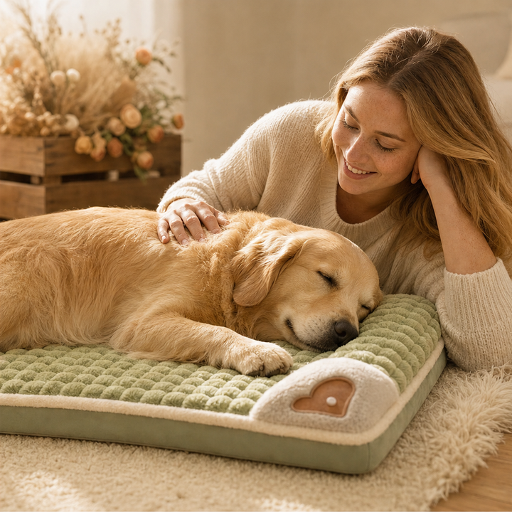 Plushden – Orthopedic Plush Dog Crate Pad with Non-Slip Base + 50% OFF lifestyle