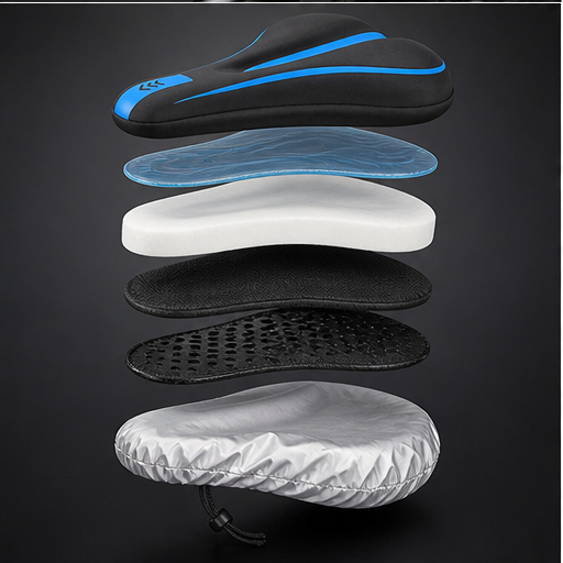 CushRide – Shock-Absorbing Gel Bike Saddle Cover lifestyle