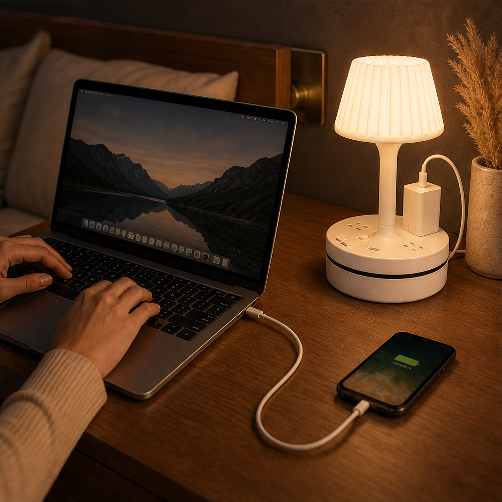 Litewick – Bedside Lamp with AC Outlets &amp; USB Charging Base + 50% OFF lifestyle