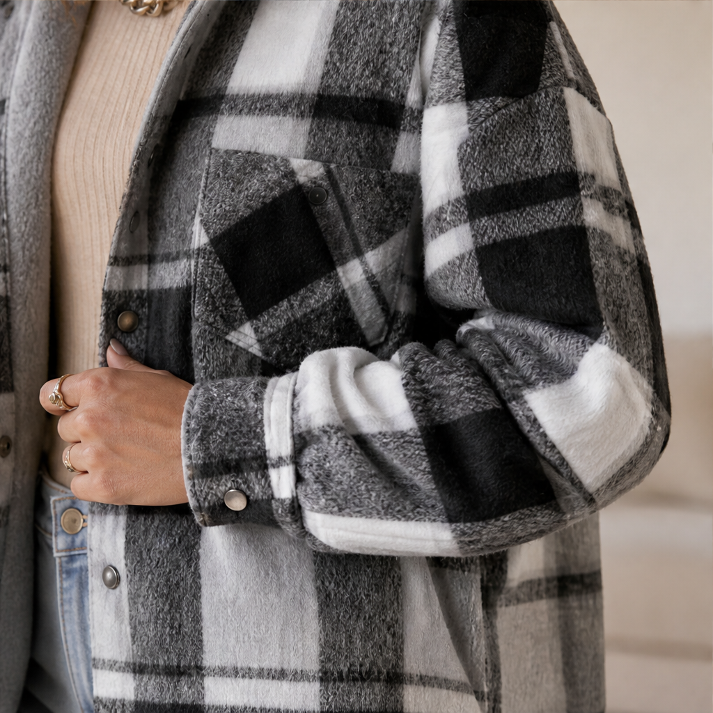 Hearthfold – Cozy Plaid Sherpa-Lined Hooded Jacket + 50% OFF lifestyle