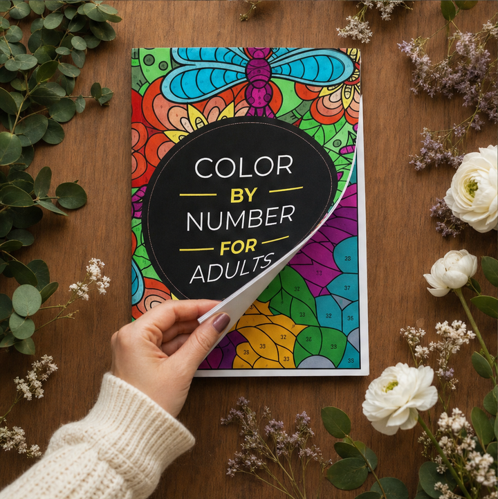 Calmshade – Bold Line-Art Color-by-Number Coloring Bundle for Adults + 50% OFF lifestyle