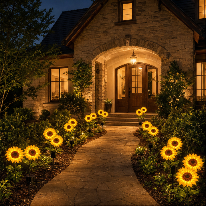 Sunhollow – Realistic Petals, Solar-Powered Sunflower Garden Lantern + 50% OFF lifestyle