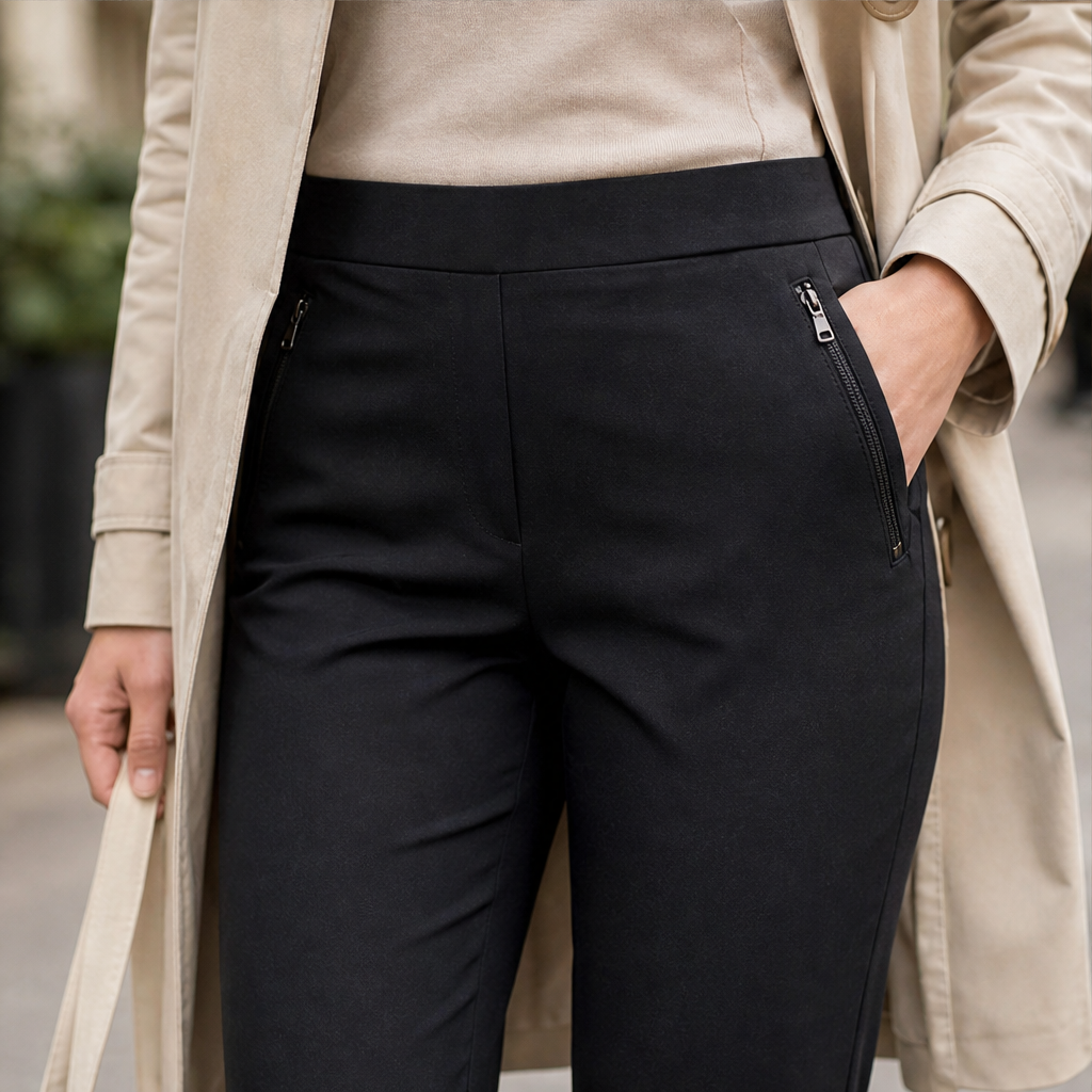 Tavelle – High-Waist Tummy Control Zipper-Pocket Stretch Pants + 50% OFF lifestyle