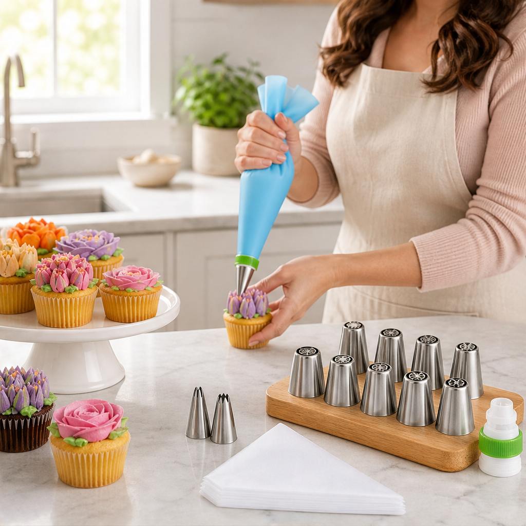 Petalworks – One-Squeeze Russian Piping Tips 27-Piece Baking Set + 50% OFF lifestyle