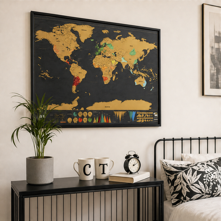 Wanderfoil – Gold Foil Scratch-Off World Map Travel Wall Art + 50% OFF lifestyle