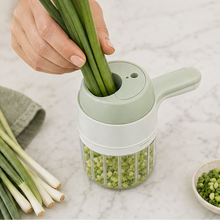 MinceWell – 4-in-1 Cordless Pull-Cord Vegetable Chopper Set + 50% OFF lifestyle