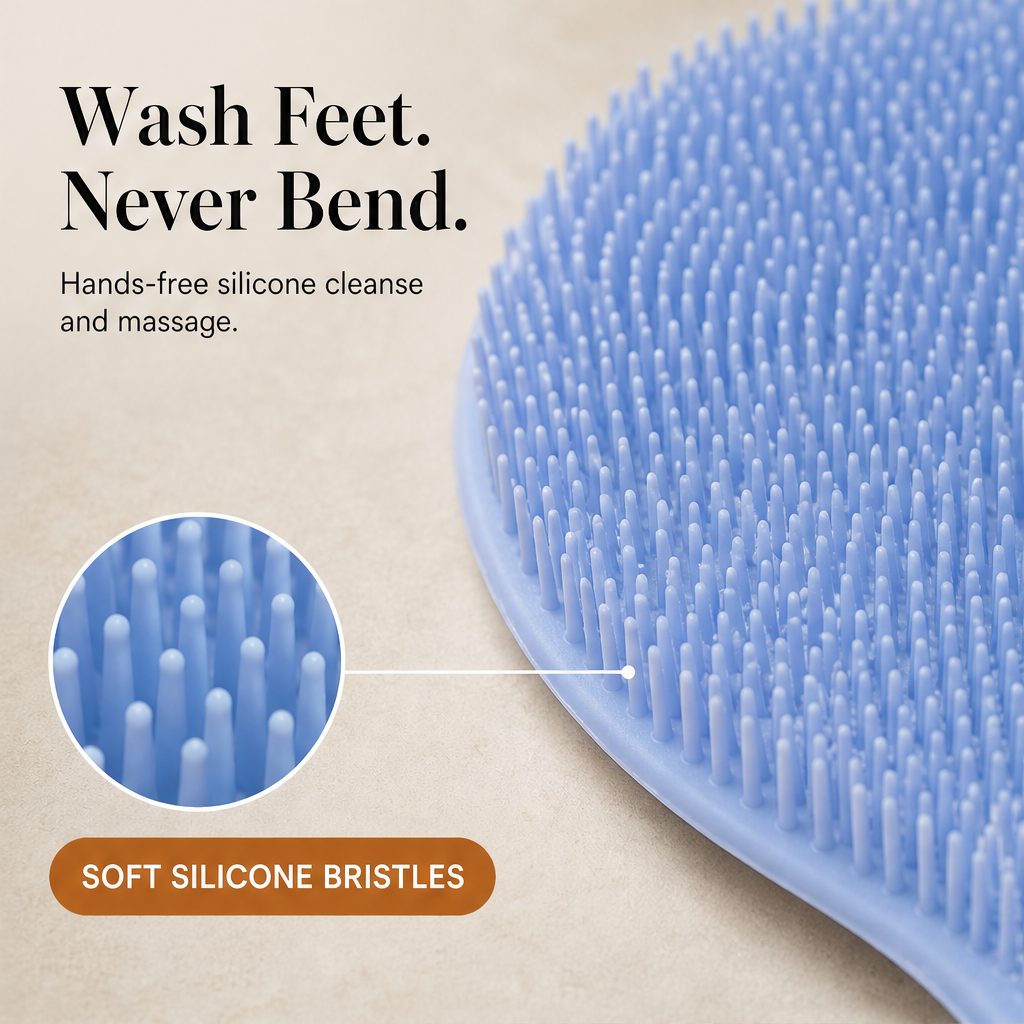 SoleHaven – Hands-Free Suction Grip Silicone Foot Scrubber Mat + 50% OFF features