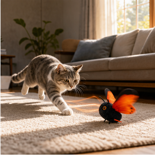Flutterlure – Motion-Sensing Flapping Butterfly Interactive Cat Toy lifestyle