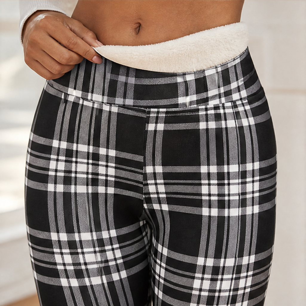 Hearthloom – Fleece-Lined Plaid Leggings with Slimming High Waist + 50% OFF lifestyle