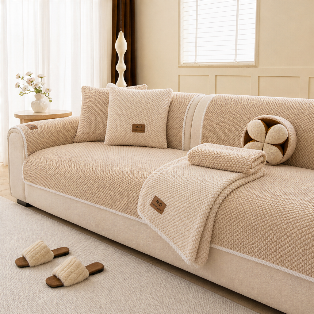 Snugbloom – Thick Bobble-Knit Non-Slip Removable Couch Cover + 50% OFF lifestyle