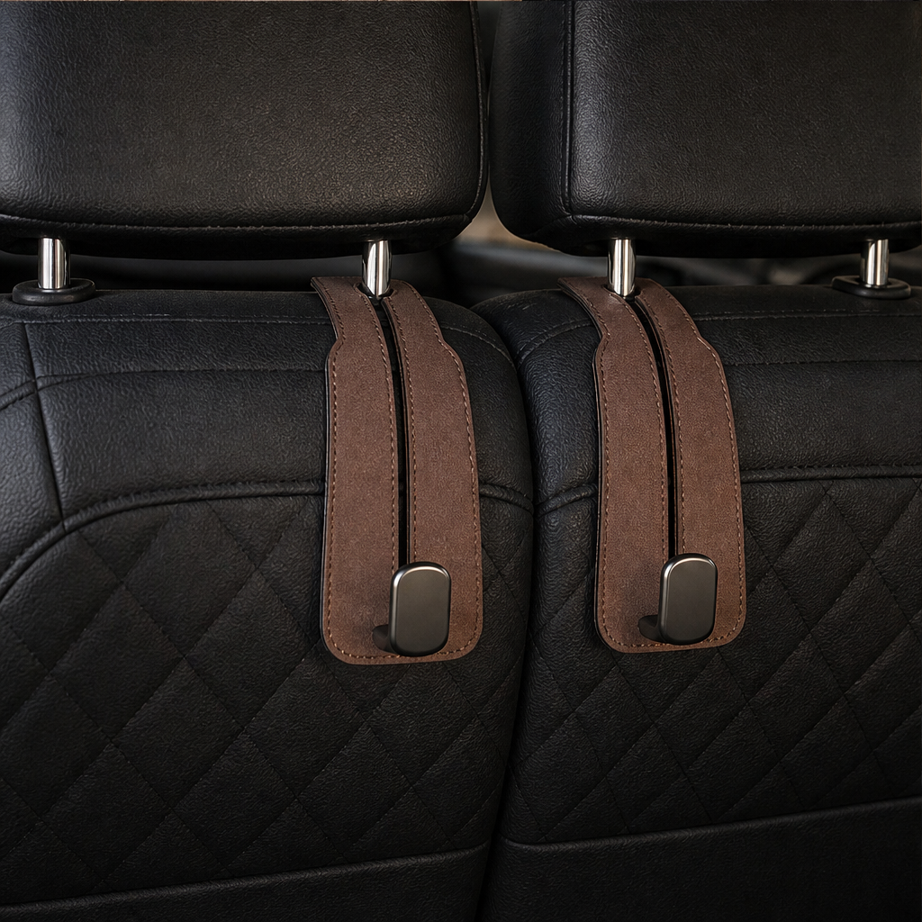 Backseat Foundry – Steel-Core Dual Hook Car Headrest Organizer + 50% OFF lifestyle