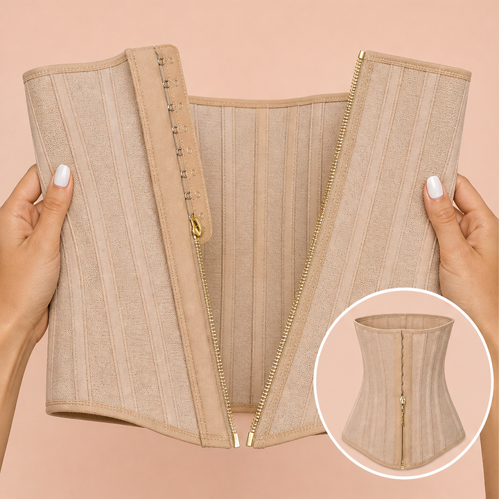 Cincora – 23-Steel-Bone Zip Front Waist Trainer Corset + 50% OFF detail