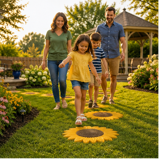 Petalcroft – Reusable Sunflower Stepping Stone Concrete Mold + 50% OFF lifestyle