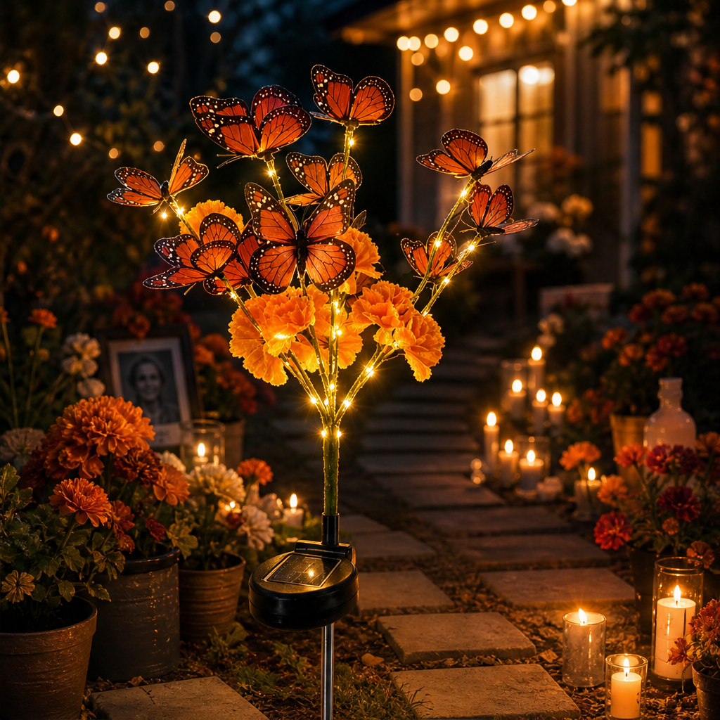 Amberwick – Solar Marigold &amp; Butterfly Memorial Garden Light + 50% OFF lifestyle