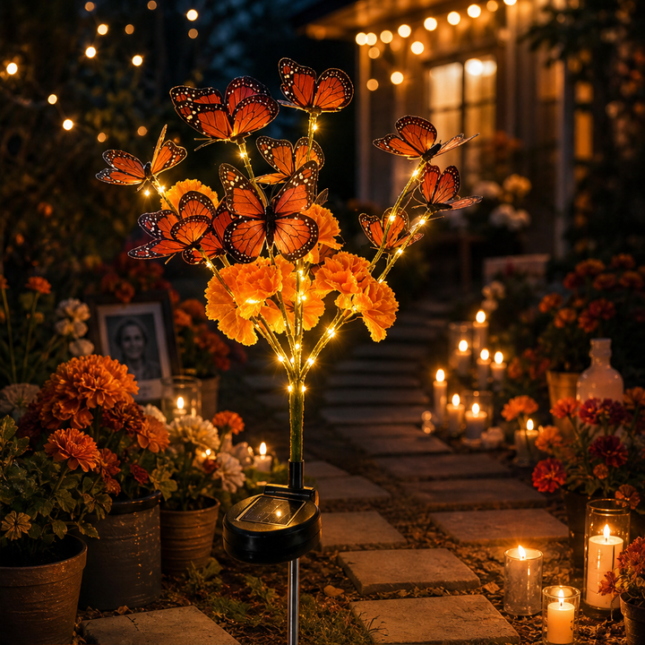Amberwick – Solar Marigold &amp; Butterfly Memorial Garden Light + 50% OFF lifestyle