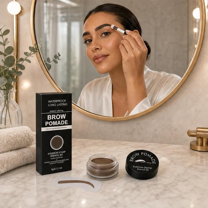 Archella – Waterproof Matte Brow Pomade Stamp Kit with 10 Reusable Templates + BUY 1 + PICK 1 FREE COLOR lifestyle