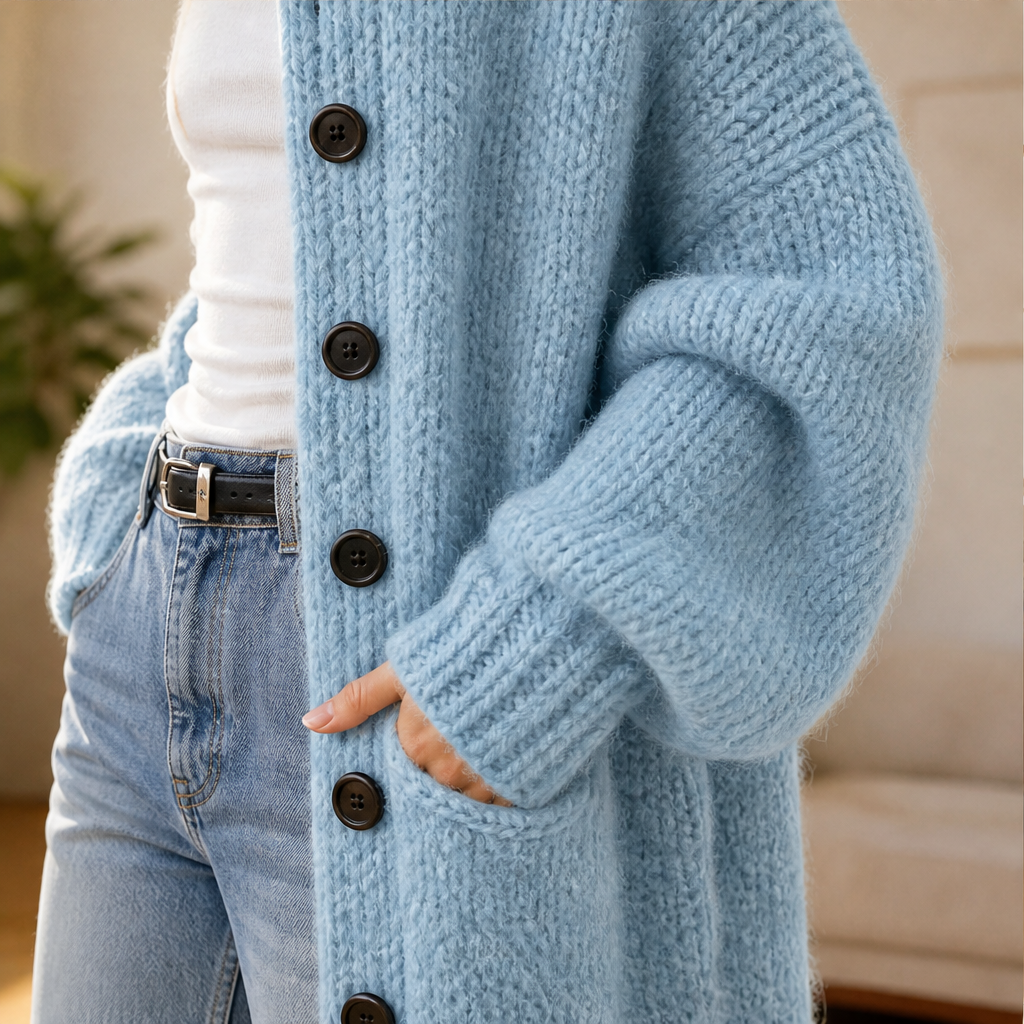 Fernloom – Oversized Chunky Knit Long Cardigan Coat + 50% OFF lifestyle