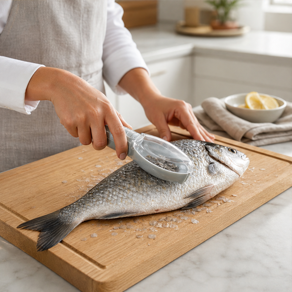 Scalewick – Mess-Free Serrated Fish Scale Scraper with Catch Chamber + 50% OFF lifestyle