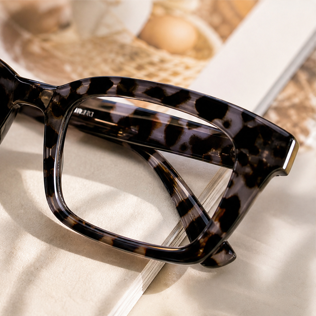 Amberloe – Blue Light Blocking Oversized Square Reading Glasses + 50% OFF lifestyle