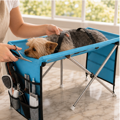 Calmora – 2-in-1 Foldable Grooming Table &amp; Hammock for Pets lifestyle