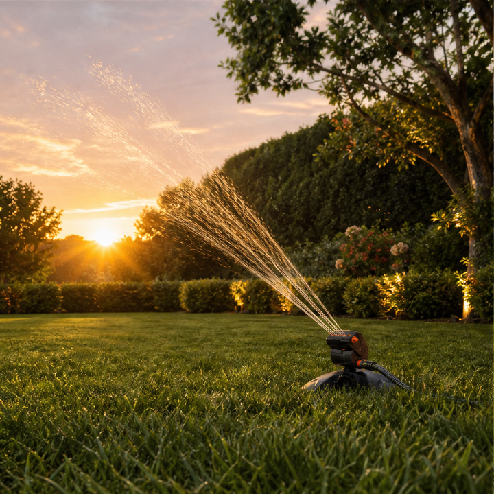 GreenArc – Adjustable 16-Nozzle Heavy Base Lawn Sprinkler + 50% OFF lifestyle