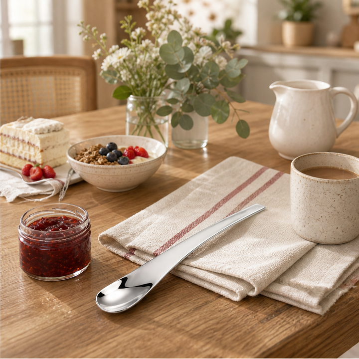 Silvane – Mirror-Polished 316L Steel Long-Handle Dessert Spoon + 50% OFF lifestyle