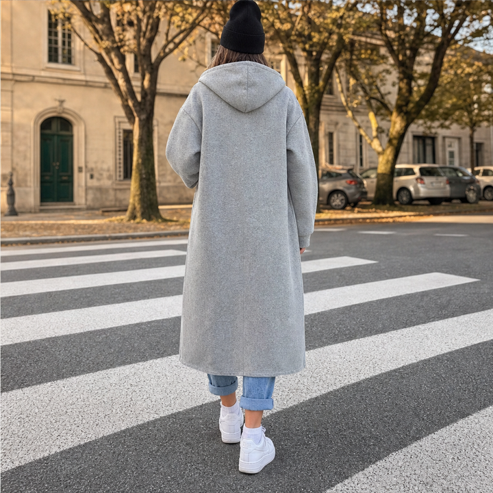 Willowdale – Longline Hooded Fleece Coat with Deep Pockets + 50% OFF lifestyle